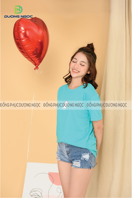  ÁO THUN COTTON MÀU XANH NGỌC
