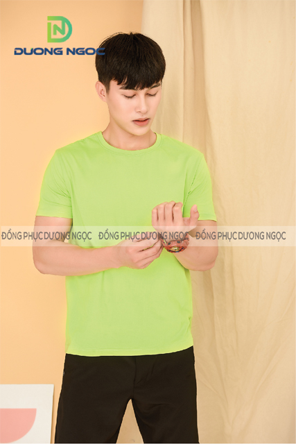  ÁO THUN KHÔNG CỔ MÀU XANH CHUỐI