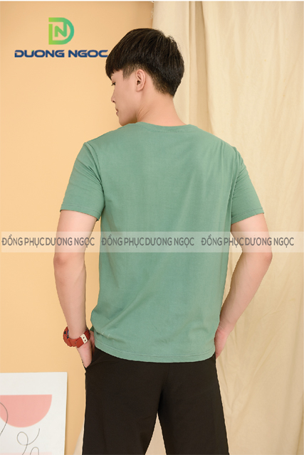  ÁO THUN COTTON MÀU XANH RÊU