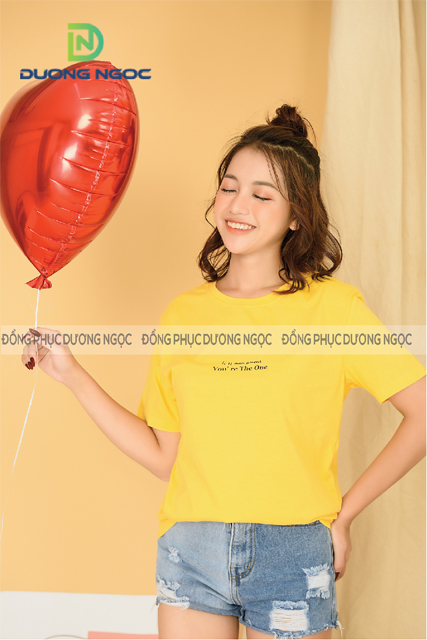  ÁO THUN COTTON MÀU VÀNG CHANH