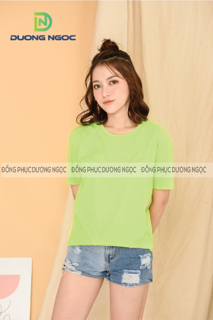  ÁO THUN KHÔNG CỔ MÀU XANH CHUỐI