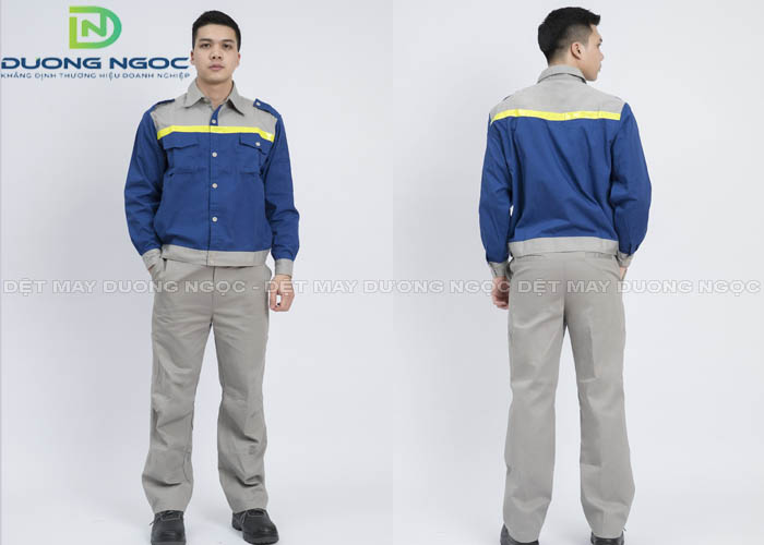 Quần áo bảo hộ phối ghi xanh mã DN01