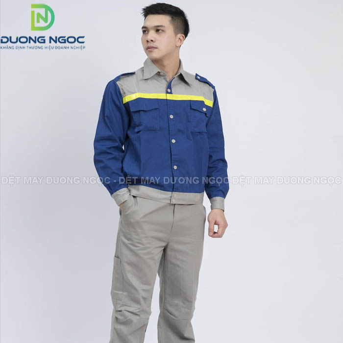Quần áo bảo hộ phối ghi xanh mã DN01